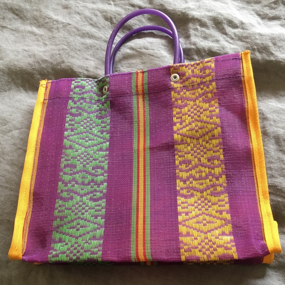 Bright Color Small Plastic Tote Bag Kids New - Picture 6 of 10